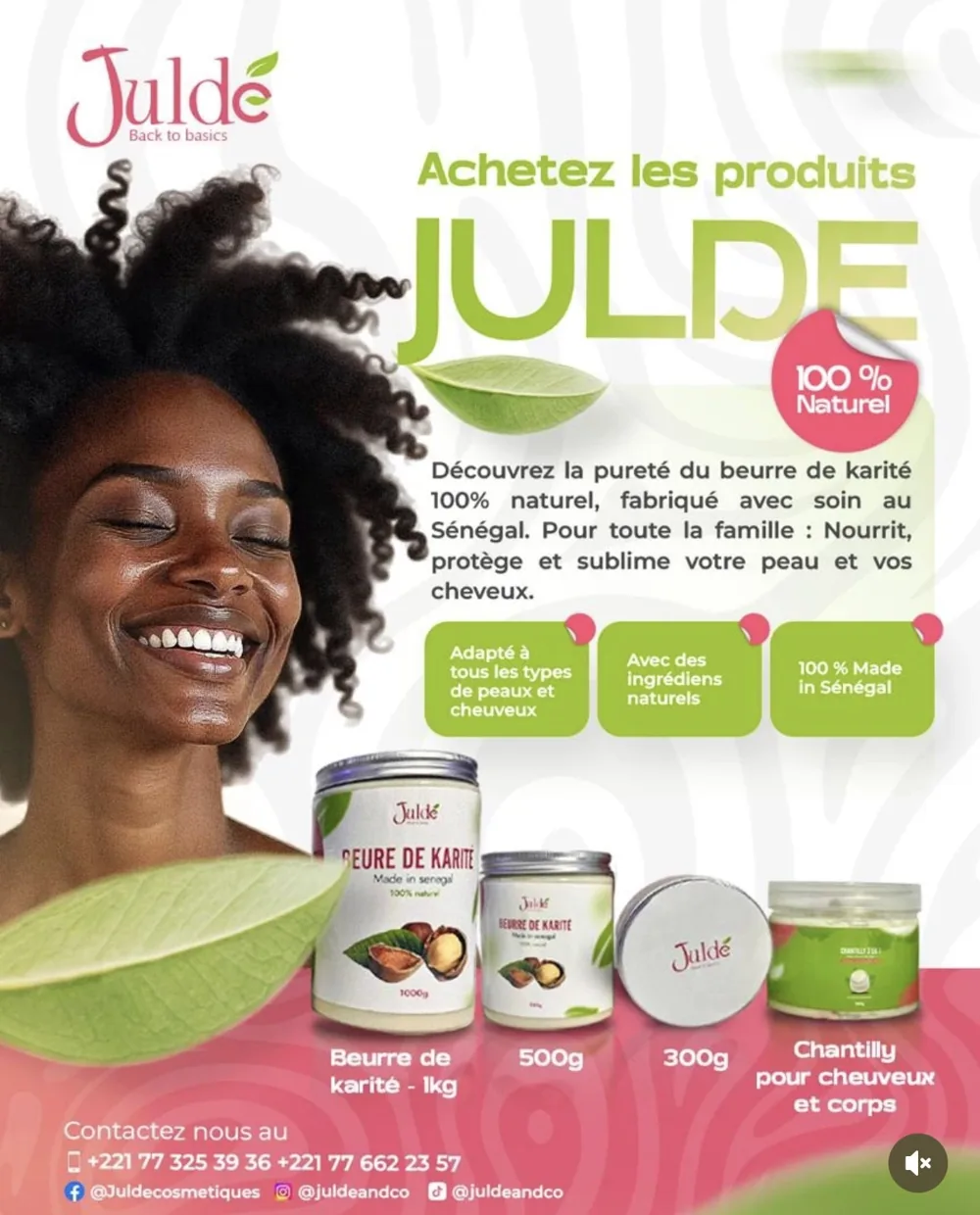 Visuel de communication pour Juldé Cosmétique